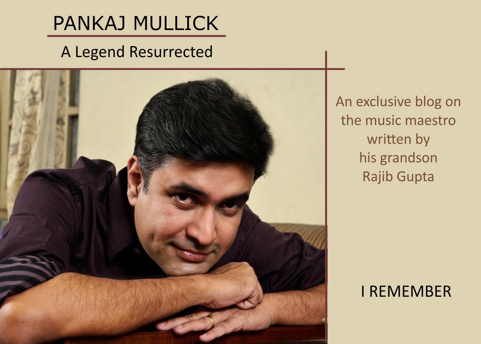 PANKAJ MULLICK – A Legend Resurrected | I Remember – Pankaj Mullick ...